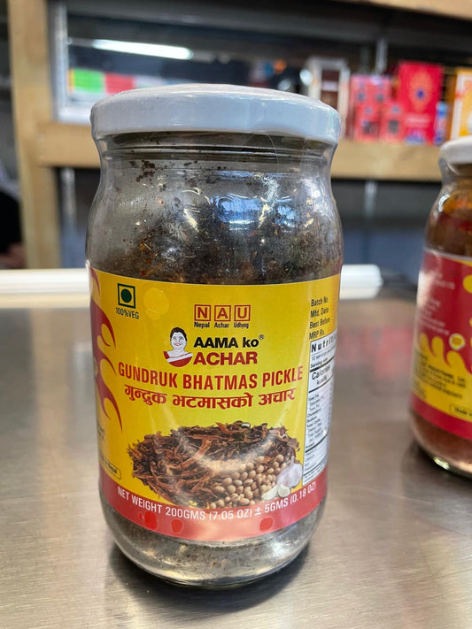 Aama Gundruk Bhatmas Achar